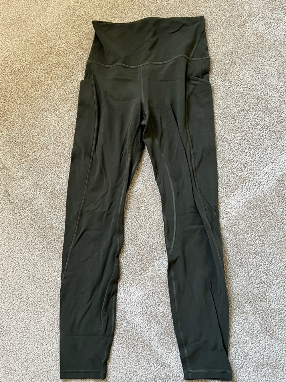 lululemon athletica Black High-Waist Leggings with Side Pockets